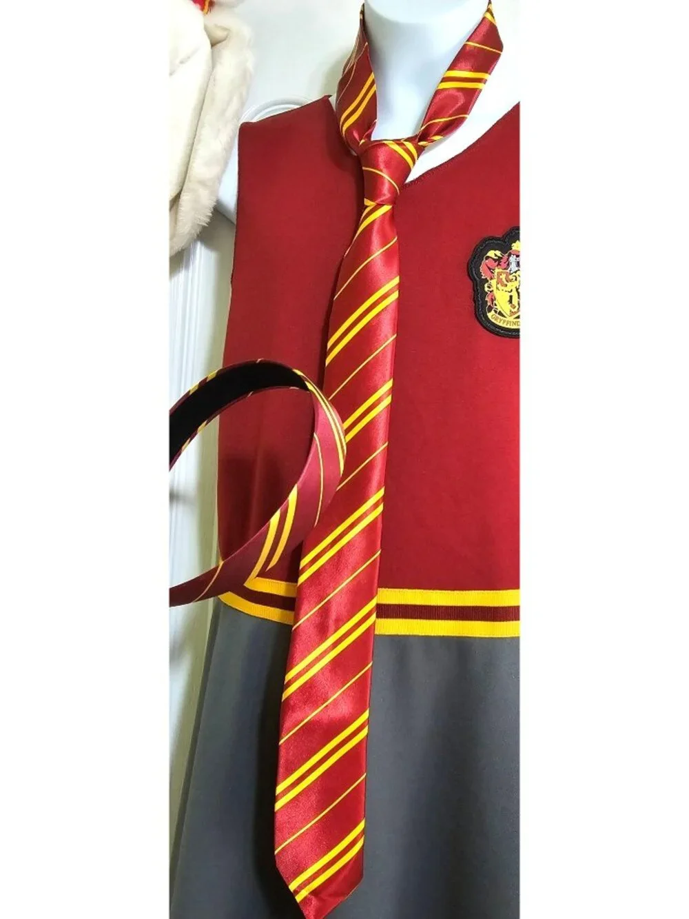 Harry Potter Hermione Costume Girls 10-12 Dress Wand Hedwig Plush Backpack Tie - Picture 4 of 12